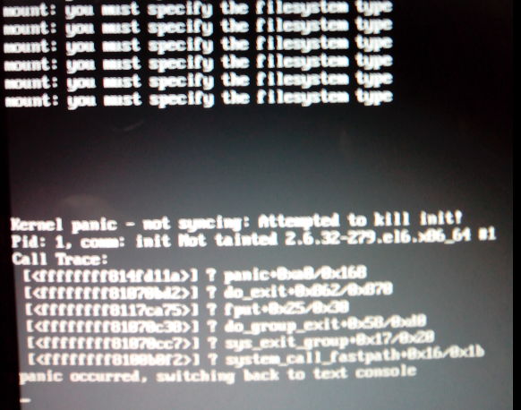 Kernel Panic - not syncing: Attempted to kill init的解决办法